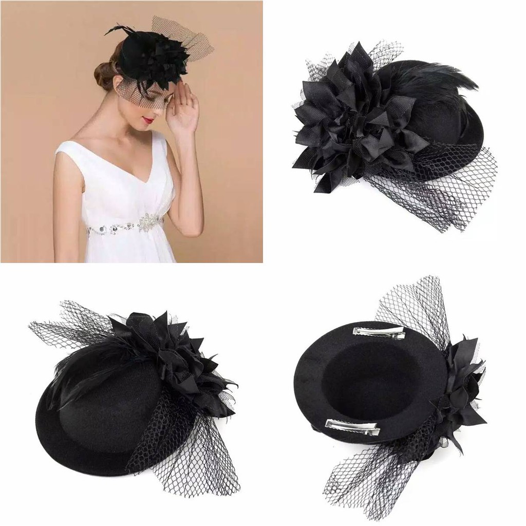 TM297 Jepit Rambut Topi Hiasan Rambut Headpiece Topi TM297 Jepit Rambut Topi Hiasan Rambut Headpiece Topi