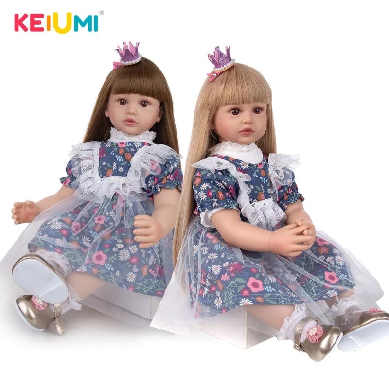 Ready Boneka Silikon Reborn Cewek Jumbo Premium 60 cm Kembar series