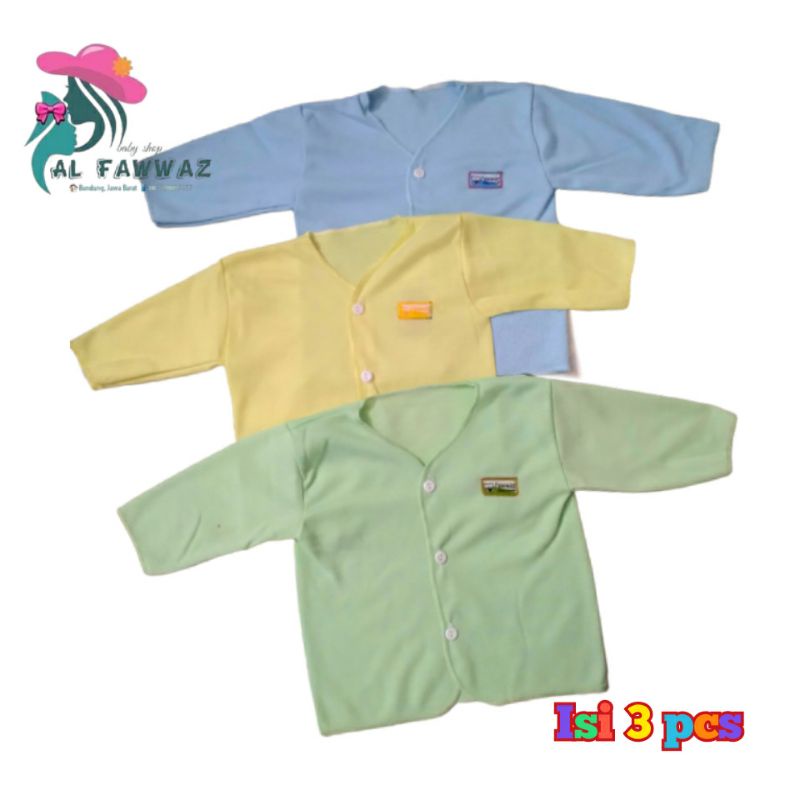 3 pcs baju bayi panjang polos Fawwaz