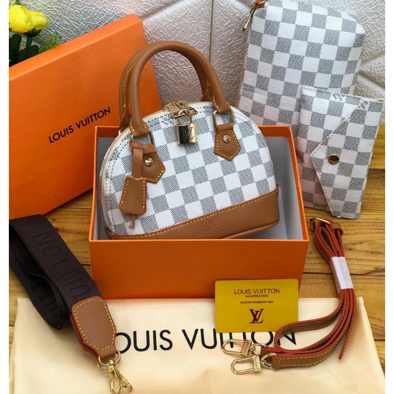 TAS WANITA LV ALMA MINI SUPER SET 3 FREE BOX DUSTBAGS IMPORT