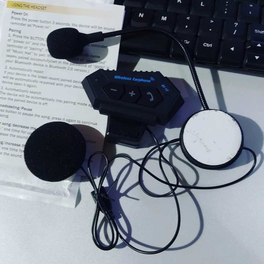 Headset Bluetooth Helm BT-12 Headset Helmet Full Face Half Face BT12