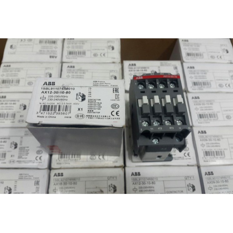 Kontaktor / Contactor Tipe AX12-30-10 / AX123010 ABB Koil 380V