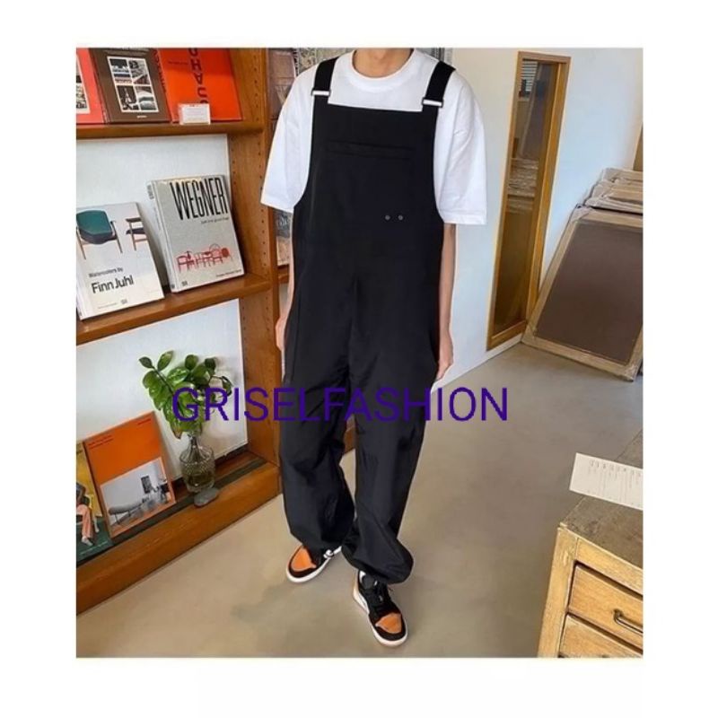 Jumpsuit Pria Lurus Celana Cargo