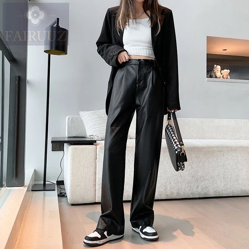 Leather Pants For Women/ Celana Panjang Wanita Kulit Asli Pengrajin Jaket Kulit Garut Kualitas Premi