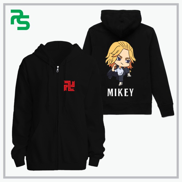 Jaket Hoodie Zipper Tokyo Revengers Mikey Chibi