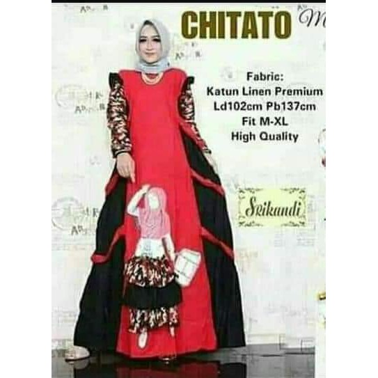 LANGSUNG KIRIM gamisd chitato / gamis berbytery import