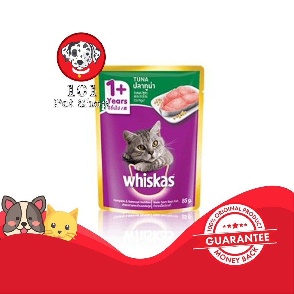 MAKANAN KUCING WHISKAS POUCH TUNA 85GR