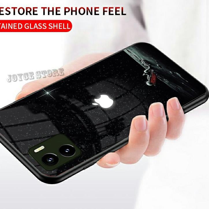 Langsung Beliii.. [CG248] Softcase Kaca + Tali Vivo Y15S Y21S Y21 2021 - Case Hp Vivo Y12 Y15 Y12S -