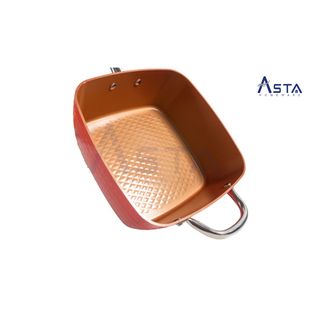 Panci Set Kotak - Panci Persegi - Square Pan With Lid 24 CM 6 IN 1 Asta U-Pan Diamond ASUP 01