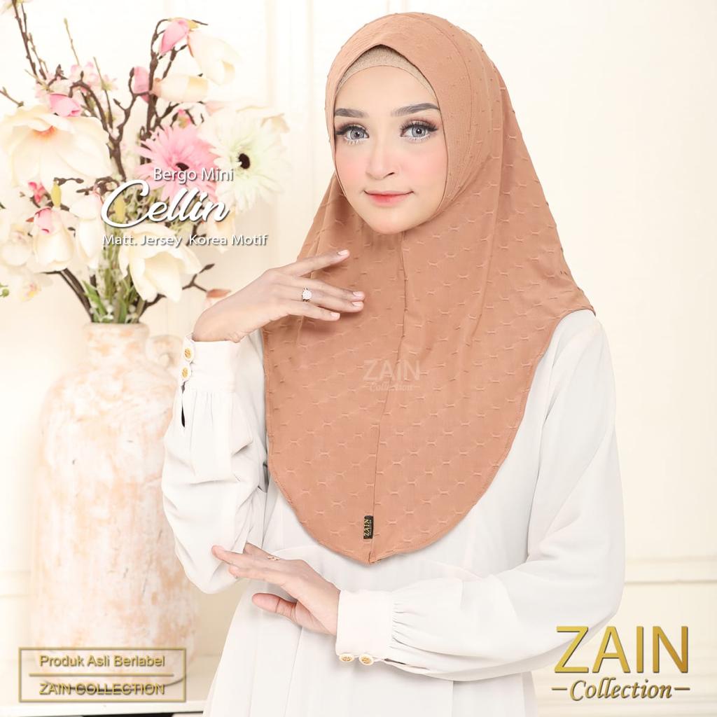 Jilbab Instan Bergo Cellin Jersey Ori Zain Collection-MOCCA