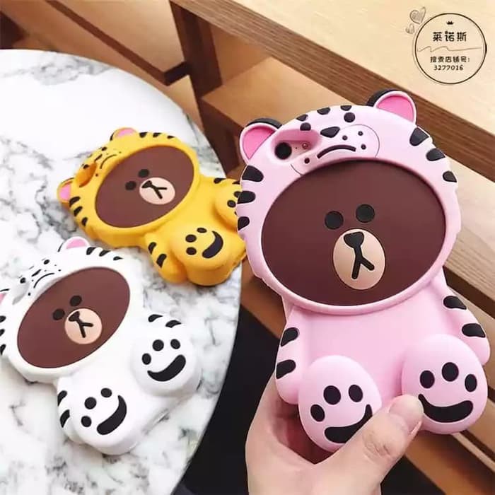 Softcase TPU Cartoon 3D Cute Bear Case Cover Casing HP Xiaomi Redmi 4A