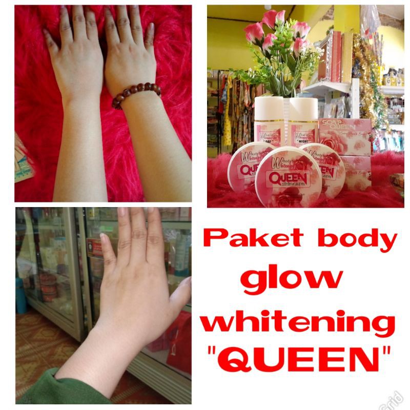 Paket body glow whitening Queen