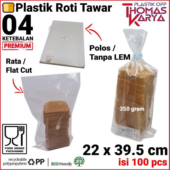 

Ready stock] 22x39.5 cm Plastik OPP LEM TEBAL POLOS Kemasan Undangan roti tawar