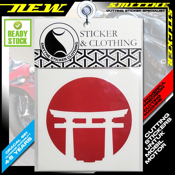 Stiker Torii Logo Japanese Gate Cutting Sticker untuk Aksesoris Motor Mobil