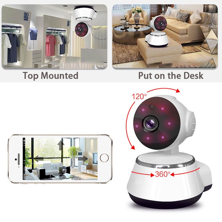 IP Camera Wifi Smart CCTV V380 Q6 Wireless IP Kamera APP Control Smart Mini Camera