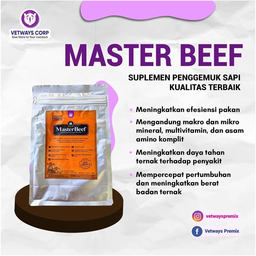 MASTER BEEF suplemen penggemuk sapi kualitas terbaik