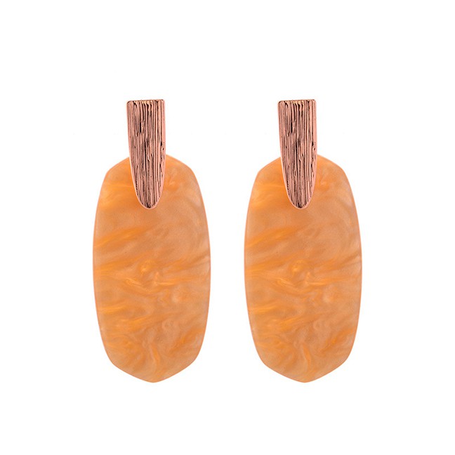 LRC Anting Tusuk Fashion Geometric Irregular Acrylic Plate Earrings F696XX