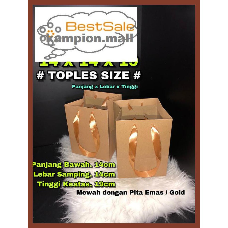 

Y7Tuut7- Paper Bag / Tas Kertas / Paperbag / Bento Toples Kue Roti 15X15X20 E46Et57-