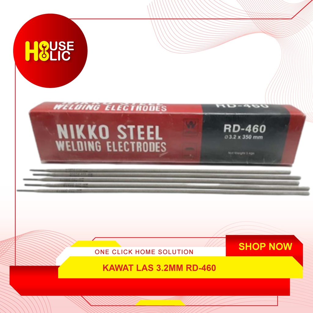 Kawat Las Nikko Steel RD-460 3.2mm Per Kg / Steel Welding Electrode