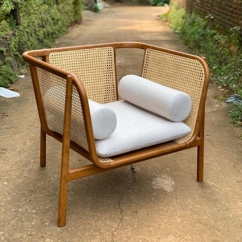 KURSI kombinasi ROTAN/kursi rotan plus dudukan bantal 2