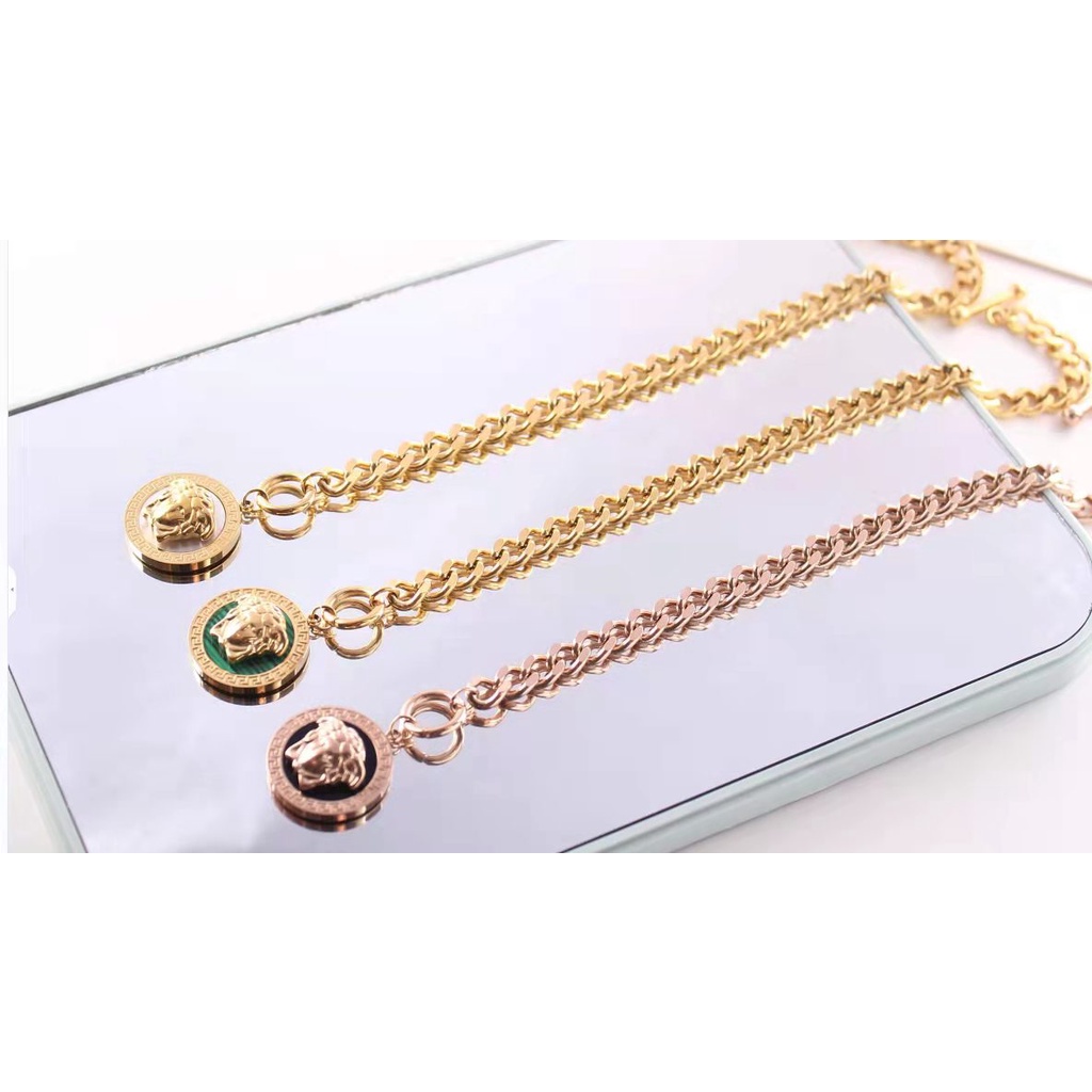 Set titanium kalung&amp;gelang permata perhiasan fashion 7948/2840