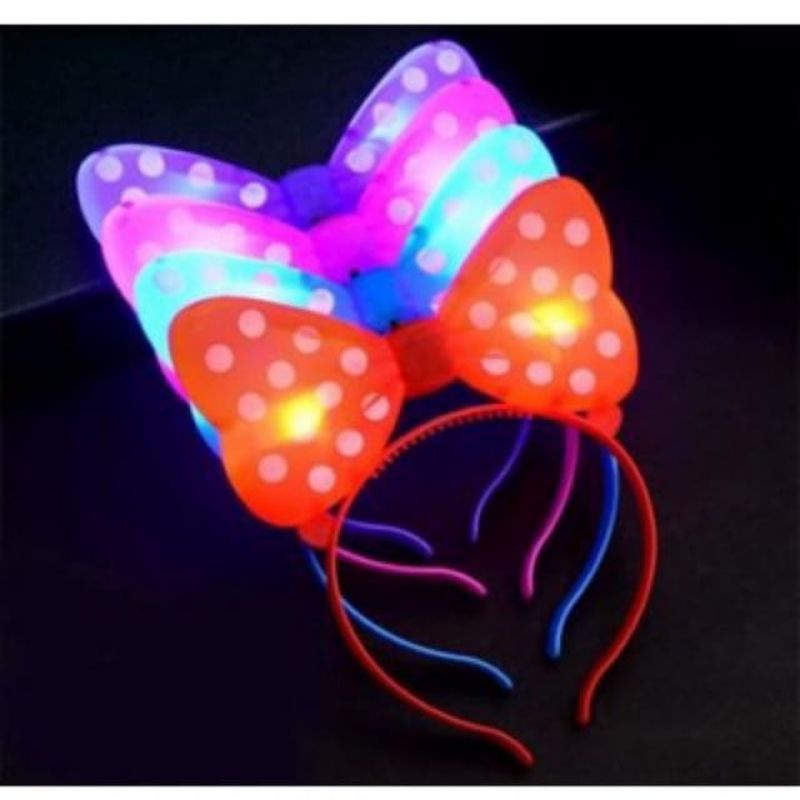 bando pita polkadot bando Mickey LED 2varian