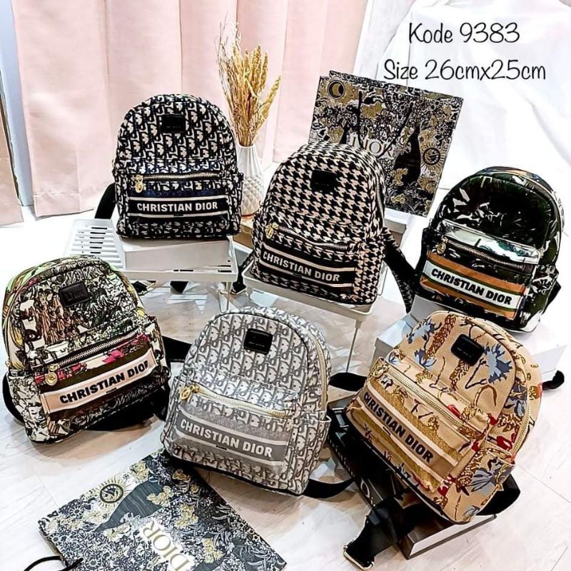 BEST SELLER ransel / backpack c*d mini motif free paperbag