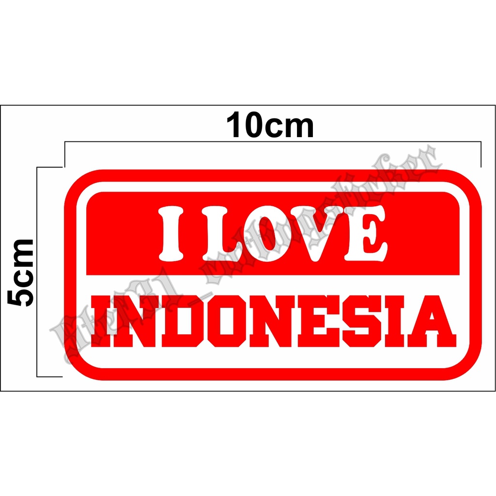 

Stiker cutting tulisan i love indonesia, cutting sticker i love indonesia