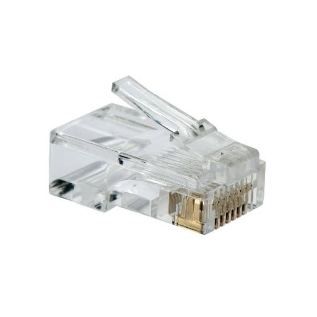 1 kotak Konektor RJ45 Standar - konektor kabel jaringan RJ45 isi 100pcs