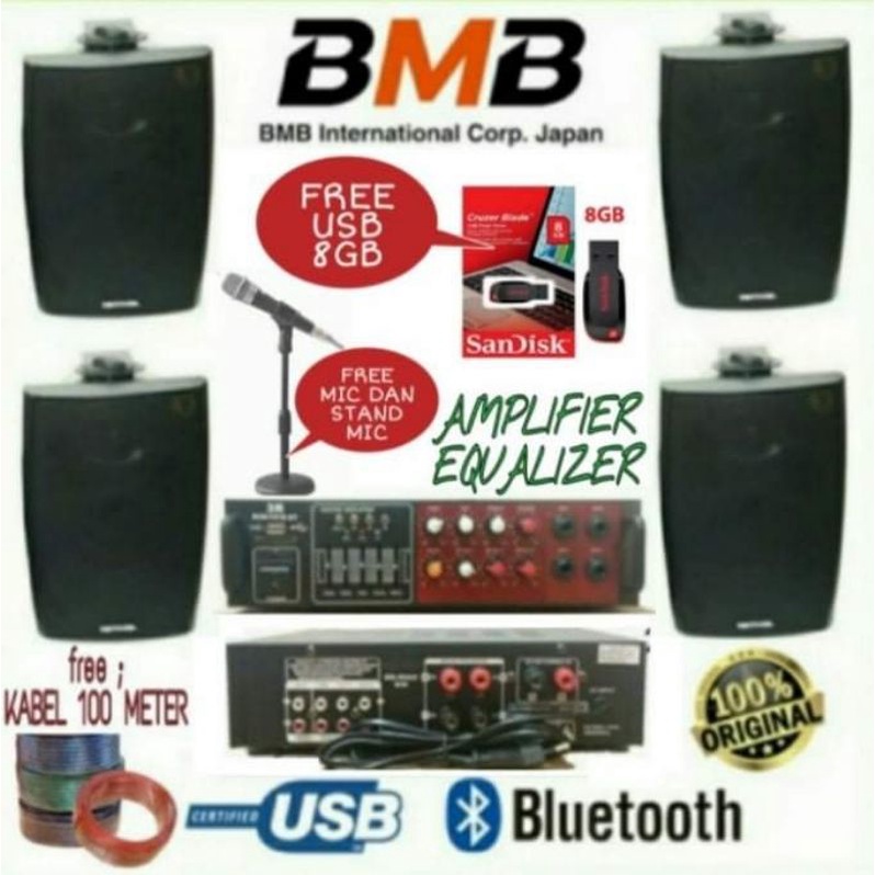 Paket speaker 5 inch BMB kg 511 buat diruangan caffe dan restoran