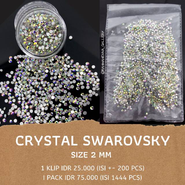 [1440 pcs] CRYSTAL SWAROVSKY GRADE A, AKSESORIS NAIL ART HENNA