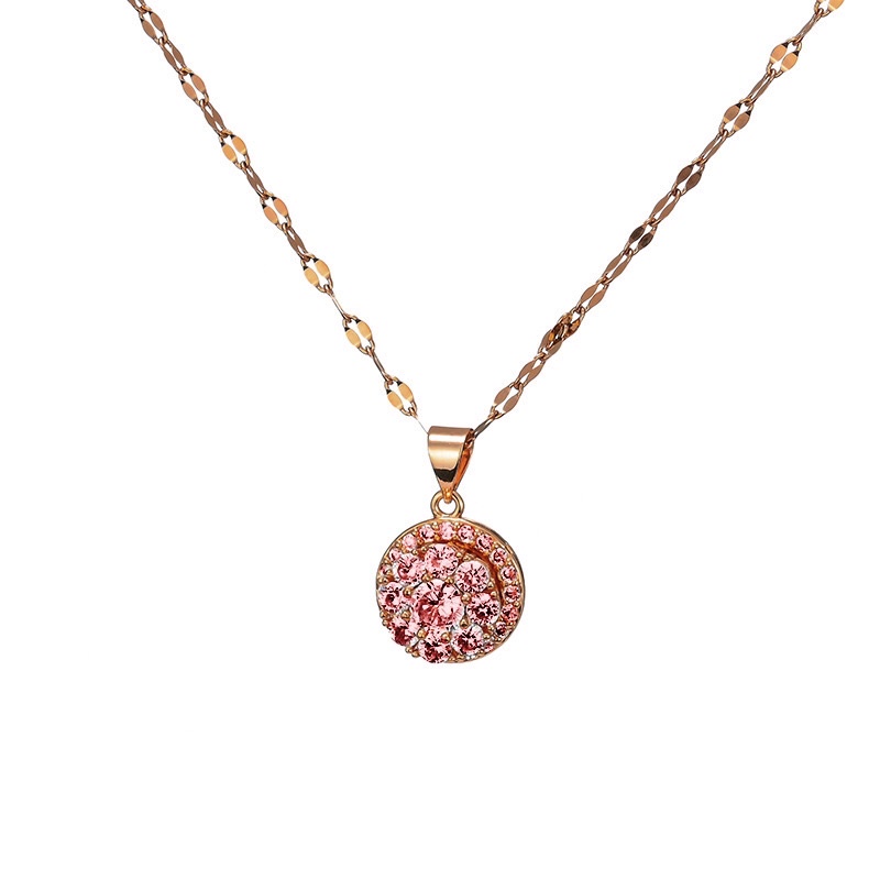Kalung Titanium Wanita Rolling Tranding Rosegold