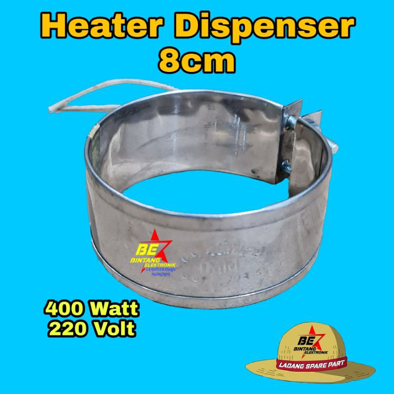 HEATER DISPENSER GELANG ELEMEN RING PEMANAS DISPENSER 8 CM 400 Watt