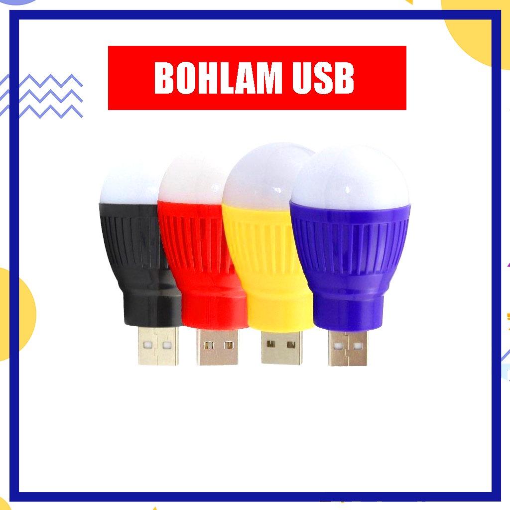 Lampu Bohlam USB 3 Watt LED BULB BALL LIGHT- Lampu LED Emergency 3W Portable - Lampu USB Bohlam LED 3watt Lampu Tidur