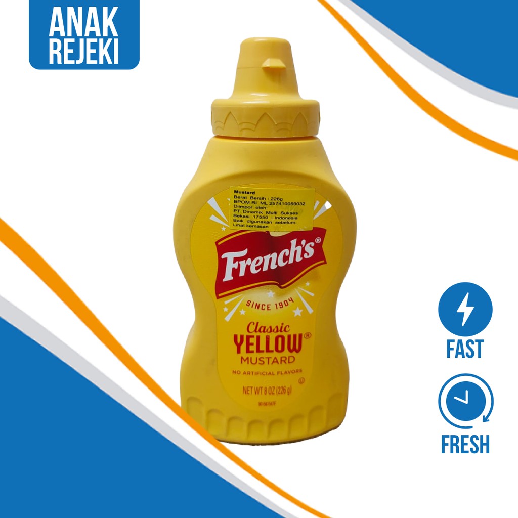 

French's Classic Yellow Mustard Squeeze 226gr - Frenchs Saus French US