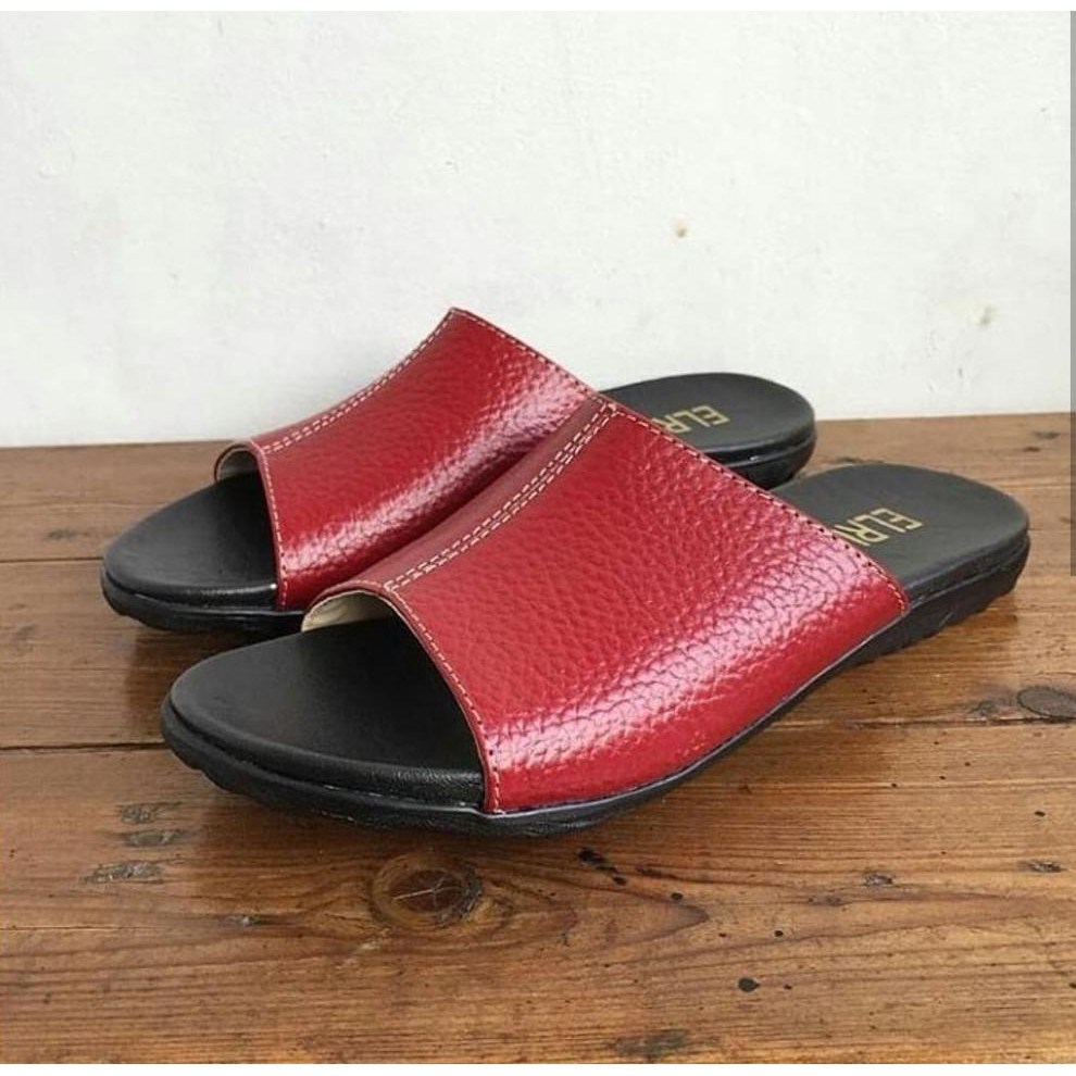Murah Sandal wanita asli kulit simple brand ori Garut