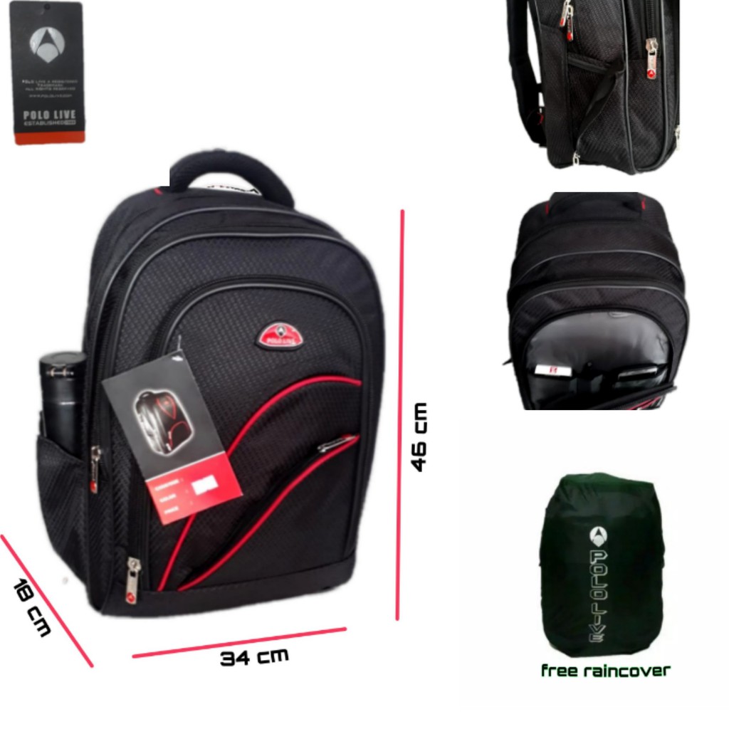 TAS RANSEL TAS CASUAL TAS LAPTOP MULTIFUNGSI TAS KULIAH TAS KERJA ht