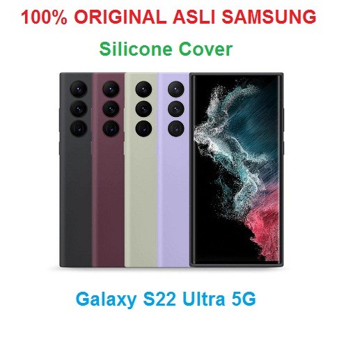 {SuheStore} SAMSUNG Silicone Cover S22 Ultra 5G Case S22 Ultra Original - lavender Limited