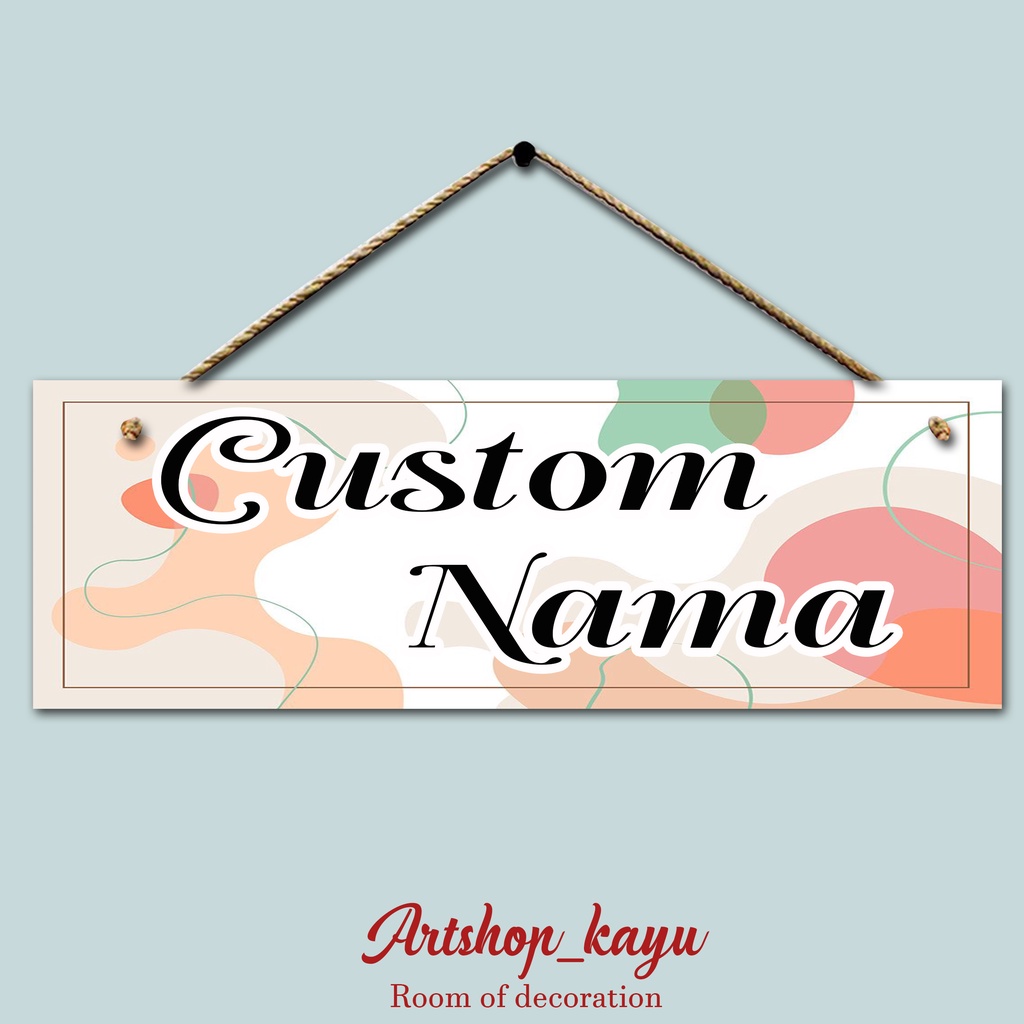 Hiasan DINDING pintu CUSTOM TULISAN pajangan pintu shabby walldecor poster kayu. pajangan rumah dekorasi Custom Tulisan