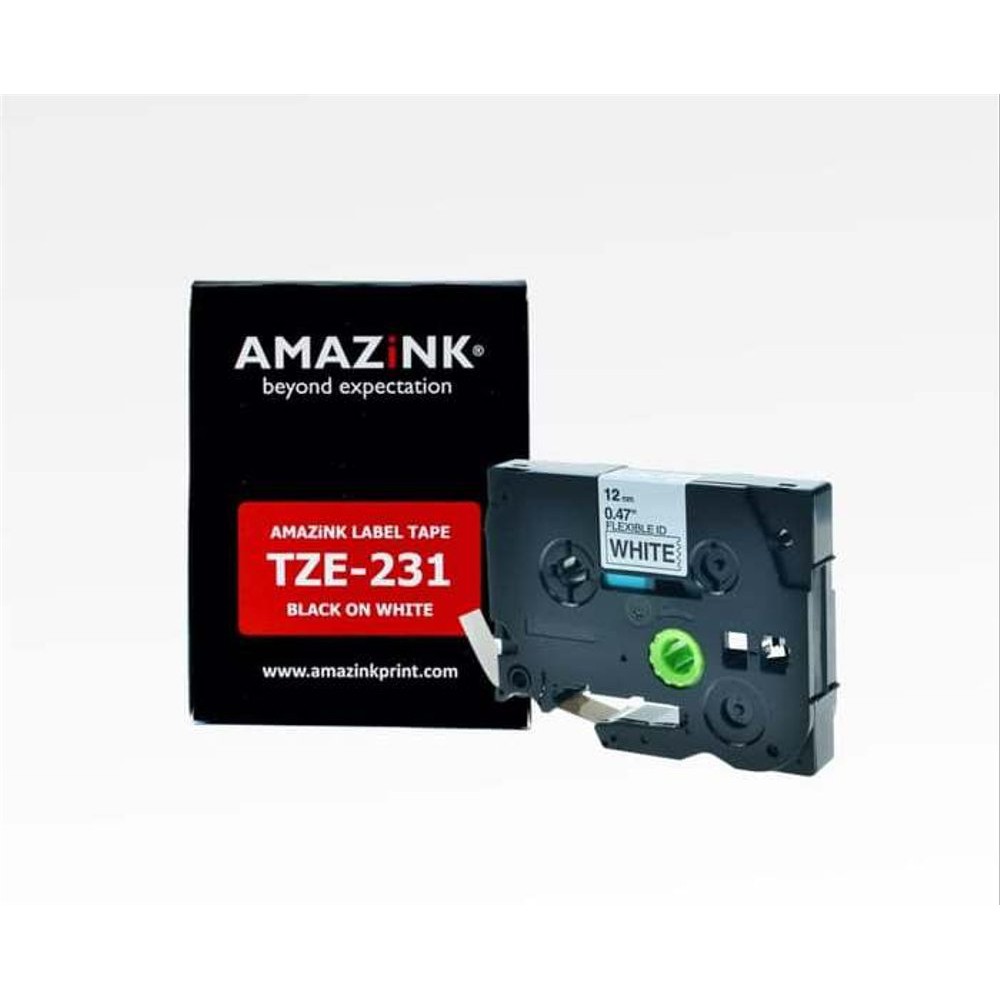 

Label Tape TZE-231 12mm Black on White dari AMAZiNK tools