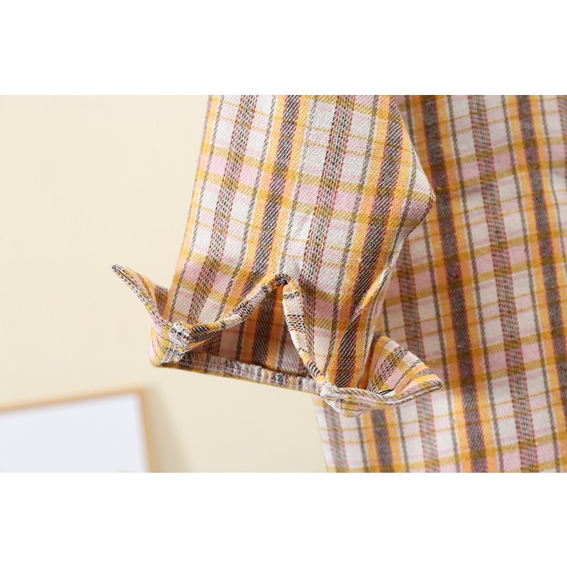 COD Kemeja anak laki laki import kemeja anak cowok import kemeja kotak motif beruang anak laki atasan anak laki import fashion anak laki-6
