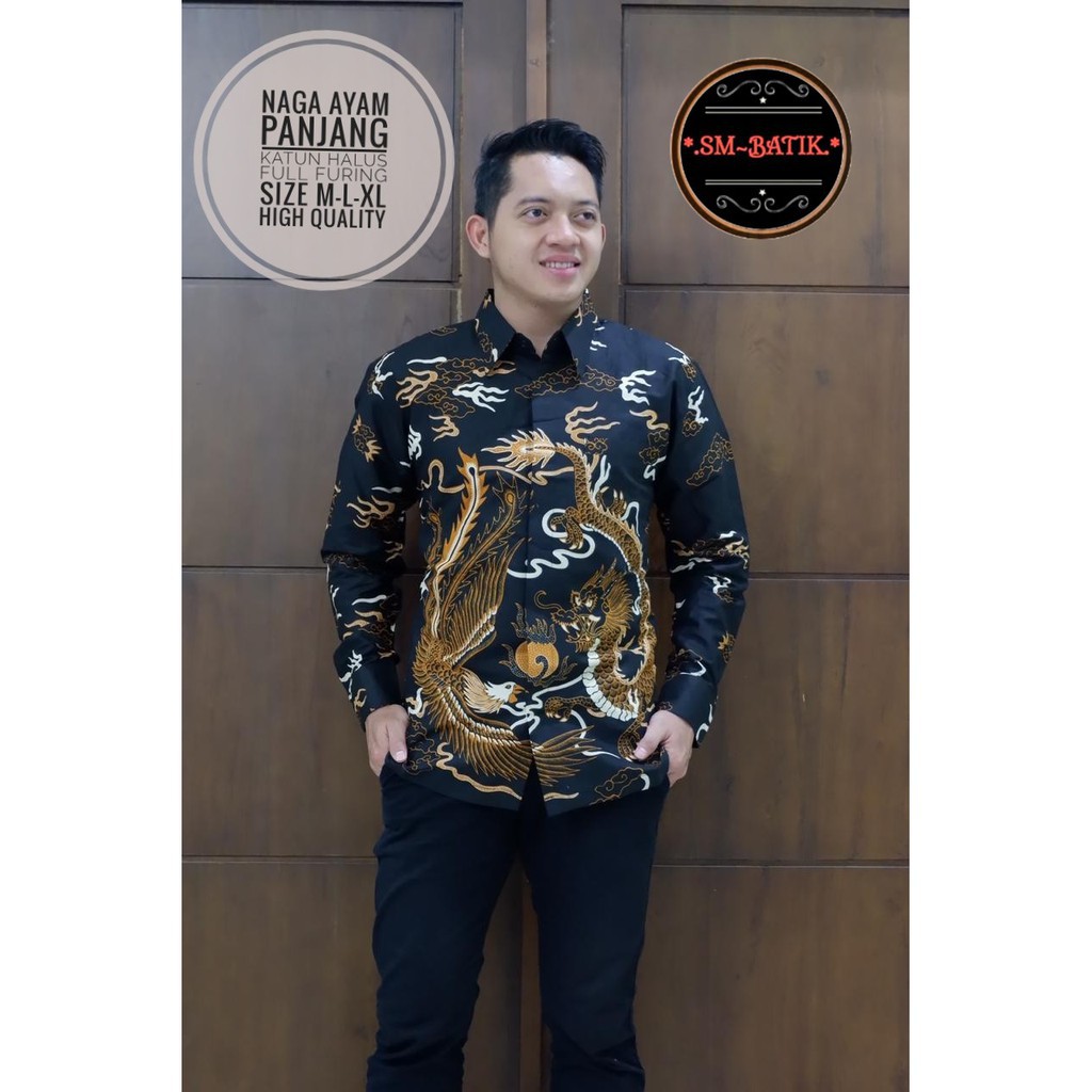 NAGA AYAM / BATIK PRIA LENGAN PANJANG / by SM-BATIK / 10.3