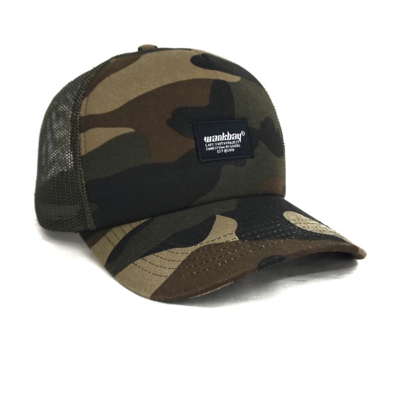 TOPI JARING PRIA DISTRO TRUCKER CAMO TOPI JARING ARMY DISTRO WANKBAY