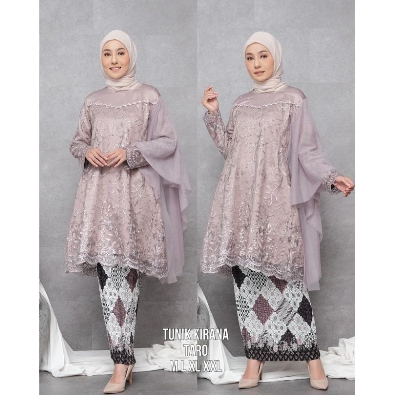 Setelan tunik irani//tunik tulle modern//tunik pesta terbaru