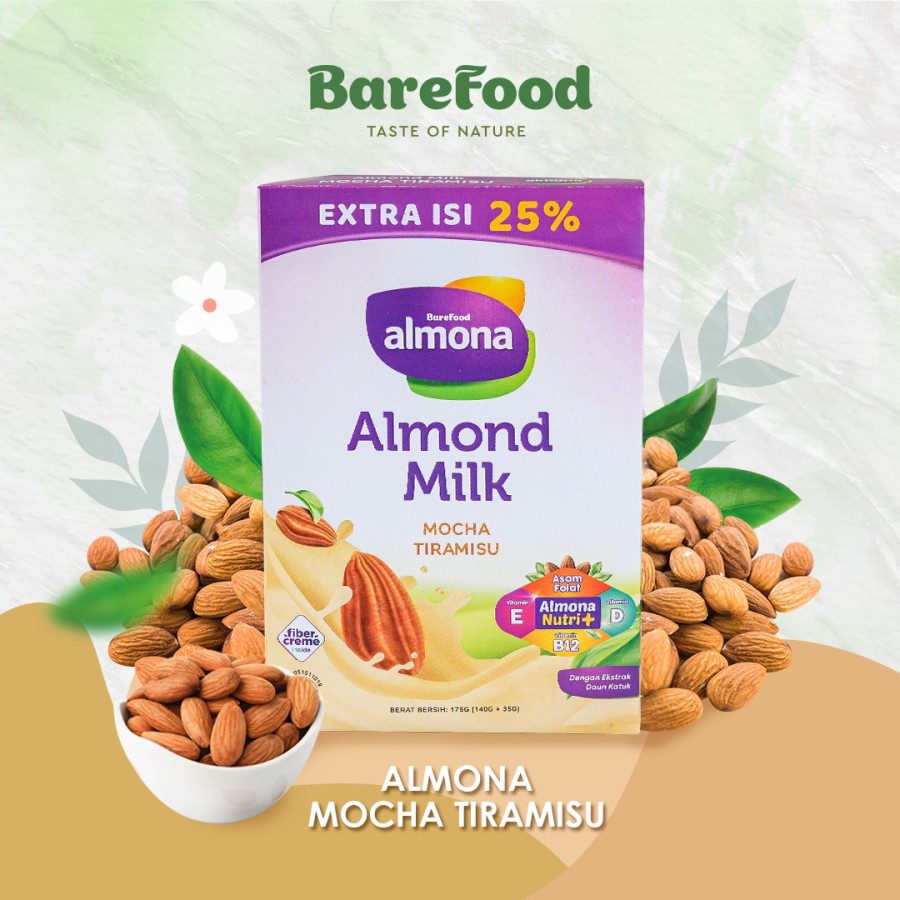 Almona Almond Milk Susu Almond Pelancar ASI Booster Plus Daun Katuk 175gr Booster ASI Ibu Menyusui