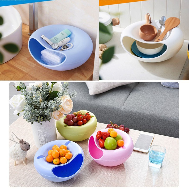 Mangkok Serba Guna Fruit Platter Snacks Bowl Phone Holder Storage Box Doky