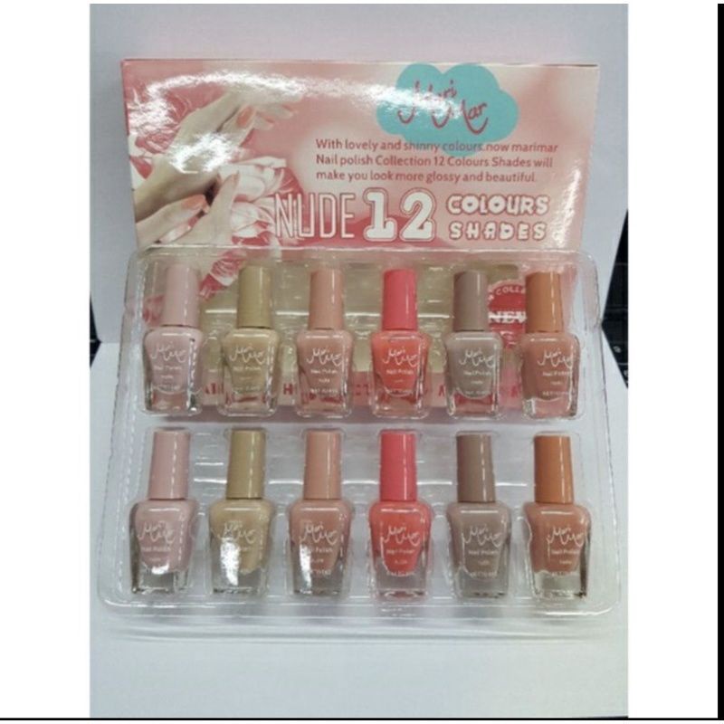 Marimar Nail Polish Nude Color/ 12 Pcs / 1 Box Series