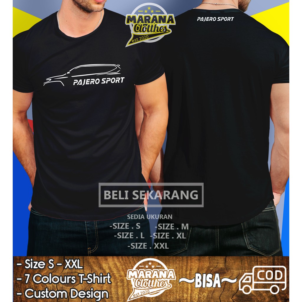 Kaos Mobil Pajero Sport Side Look Baju Otomotif