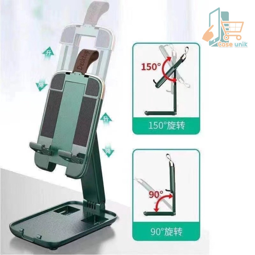 Hd1 iPad phone Holder meja HP iPad TAB Samsung dudukan hp stand phone Holder lipat universal zoom multi fungsi CS3525