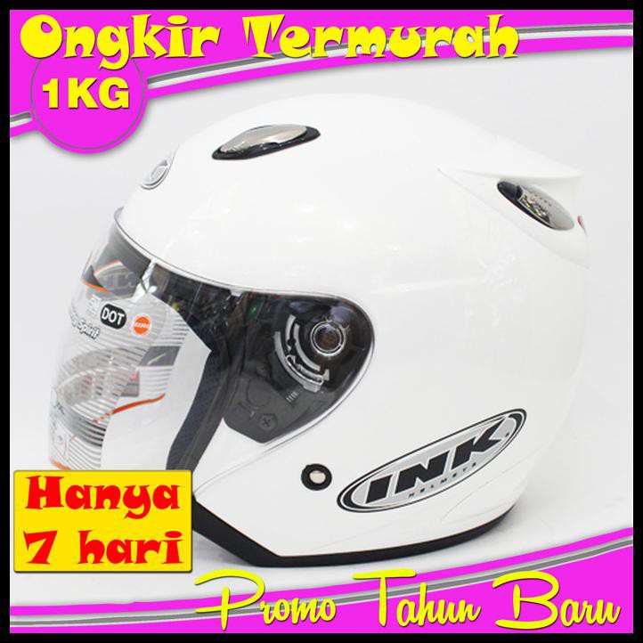 SALE White/Putih Helm Basic INK Centro Grade ORI Bkn KYT,Bogo,Anak,BMC,VOG